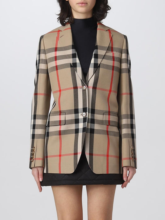 Burberry Checkered Wool Blazer Size 6
