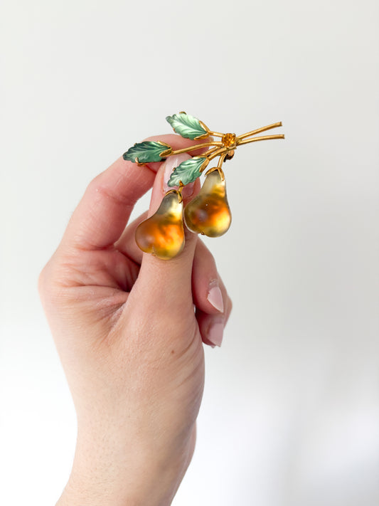 1950s Austrian Forbidden Fruit Brooch