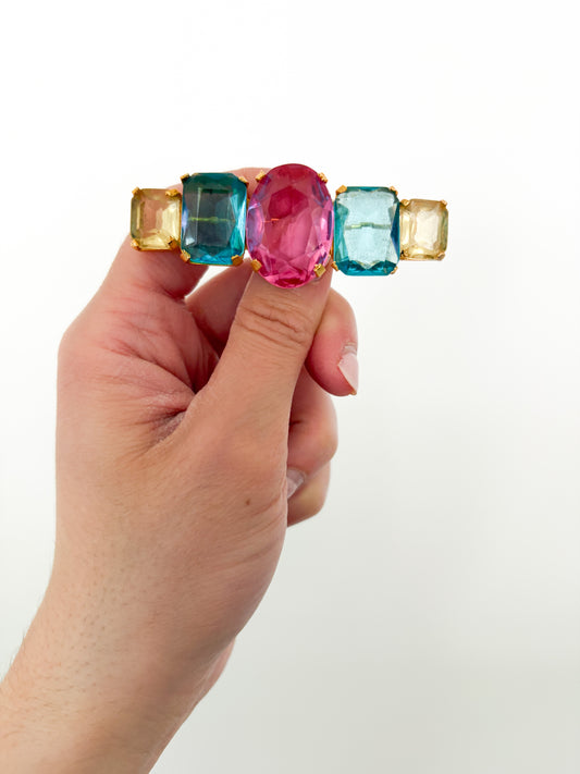 1950s Bar-Style Rhinestone Brooch