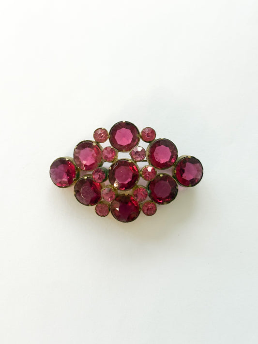1950s Pink Cluster Brooch