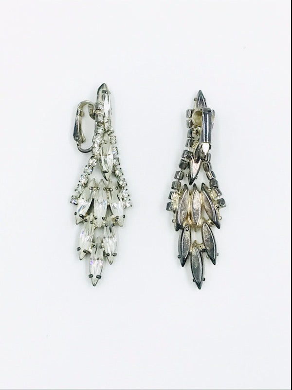 1960 Rhinestone Chandalier Earrings