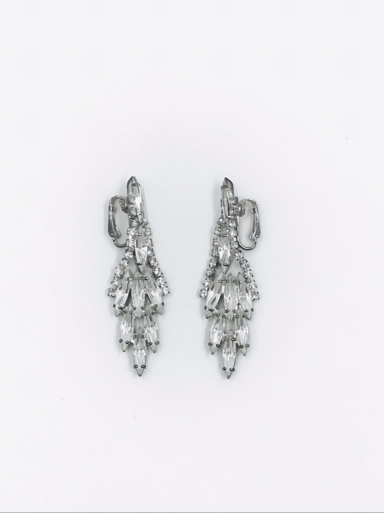 1960 Rhinestone Chandalier Earrings