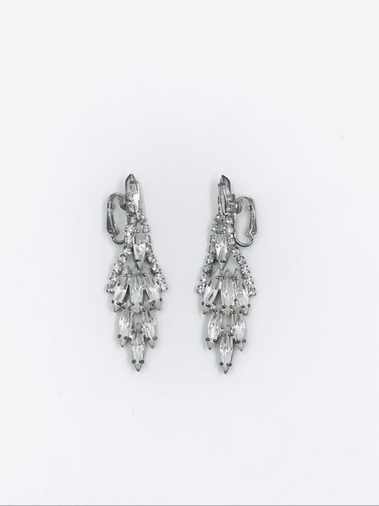 1960 Rhinestone Chandalier Earrings