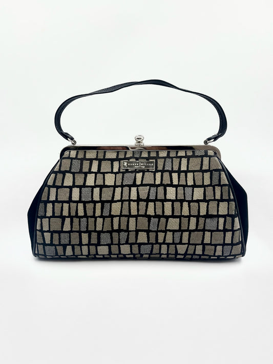 Karen Wilson Printed Kisslock Bag