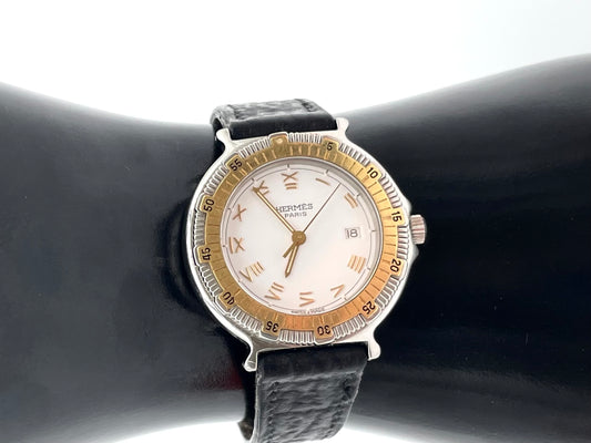 Vintage Hermes Captain Nemo Quartz Black Watch