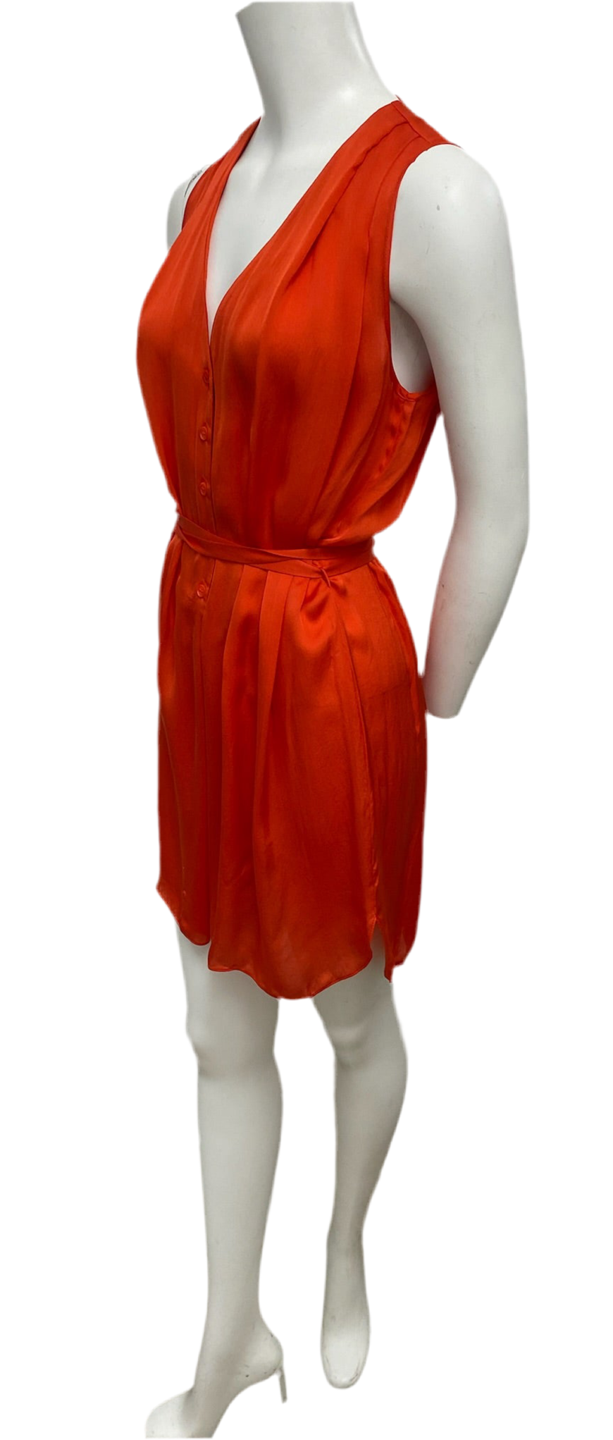 Hugo Boss Orange Silk Dress Size 6