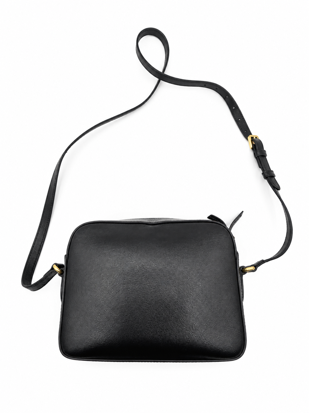 Gucci Black Leather Crossbody Horsebit Bag