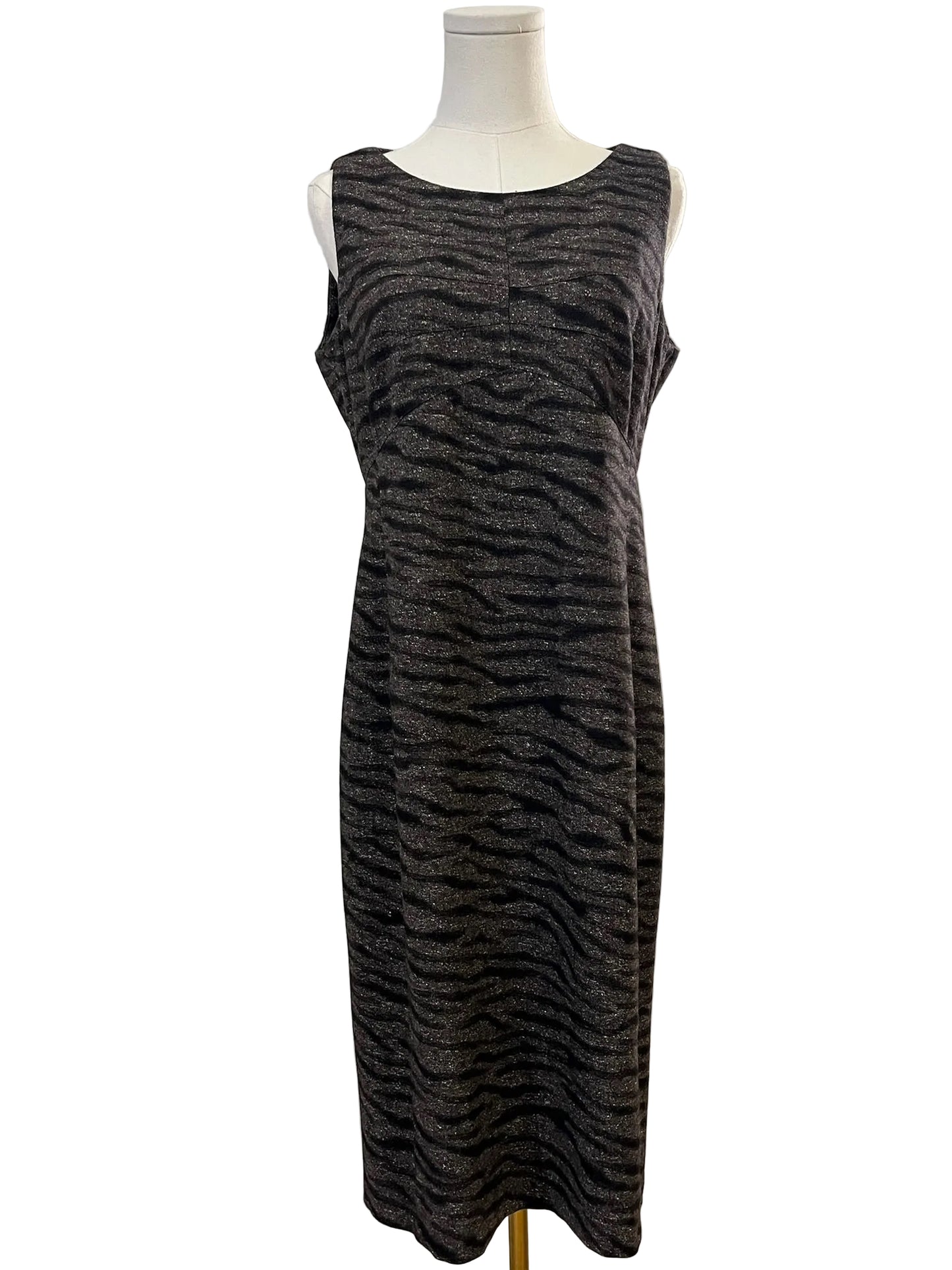 Armani Collezioni Animal Print Shift Midi Dress Size 10