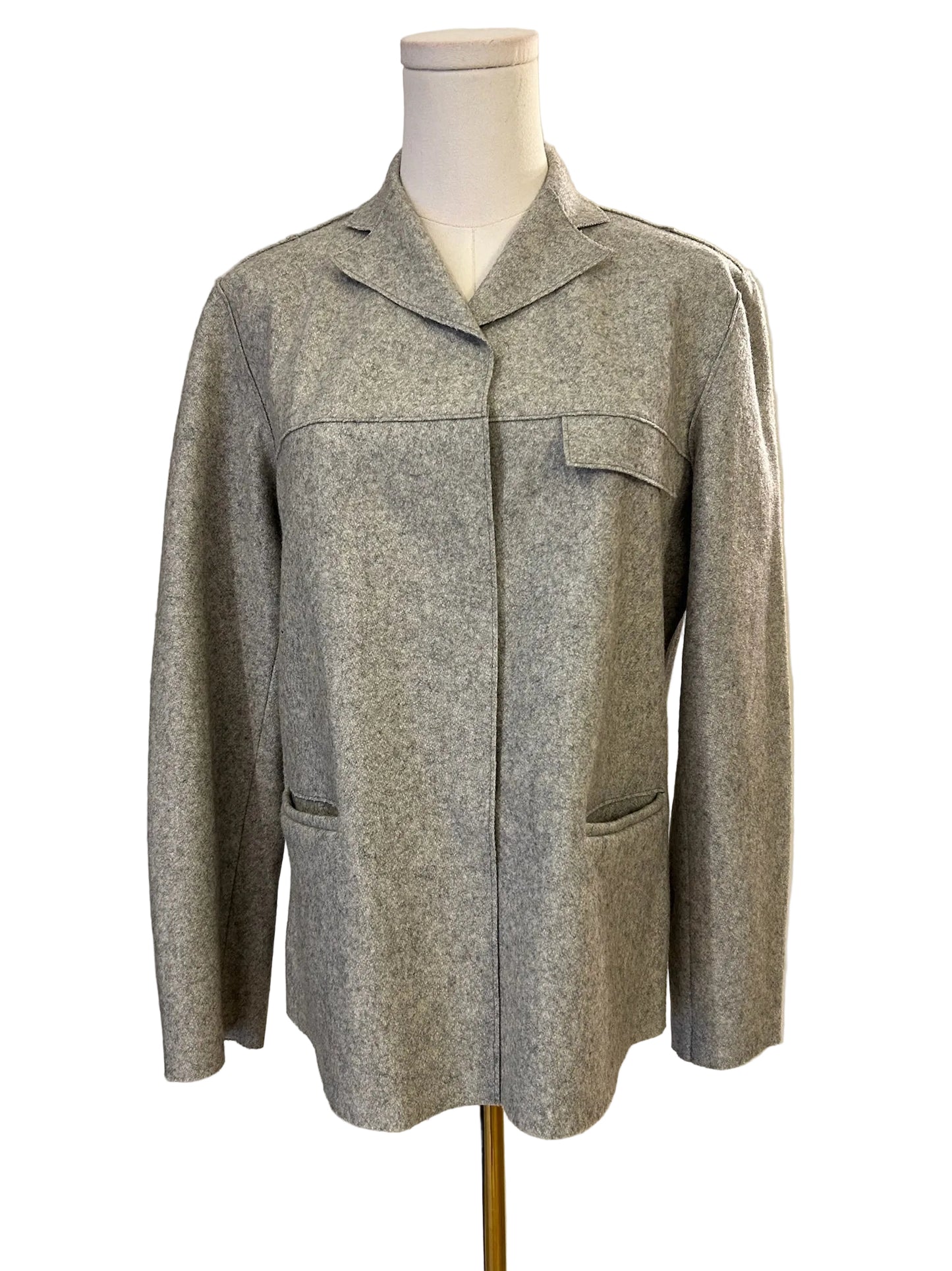 Philosophy Di Alberta Ferretti Grey Wool Shacket Size S
