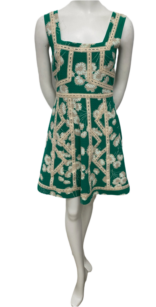 Maeve Green Print Dress Size 6