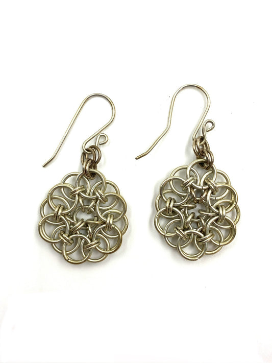 Vintage Stainless Steel Helm Earrings