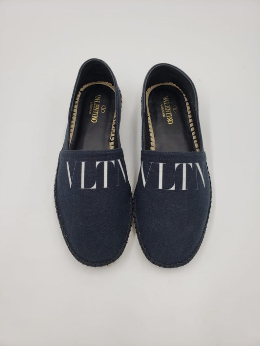 Brand New Valentino Navy Espadrille Flats Size 39