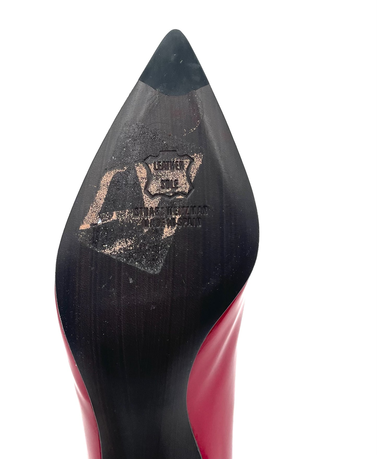 Stuart Weitzmann Red Patent Kitten Heel Pump Size 8M