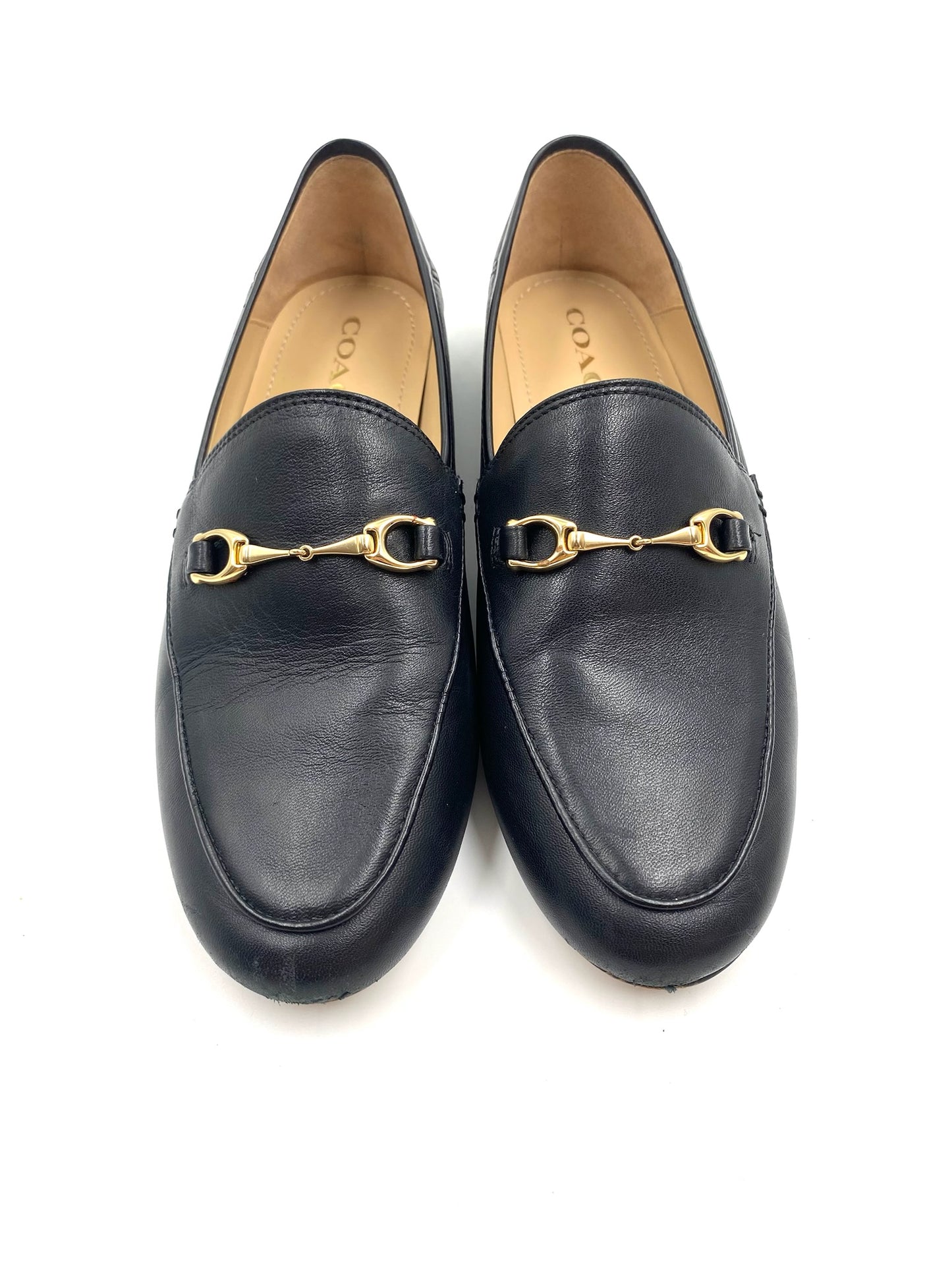 Coach Black Leather Loafers Size 7.5