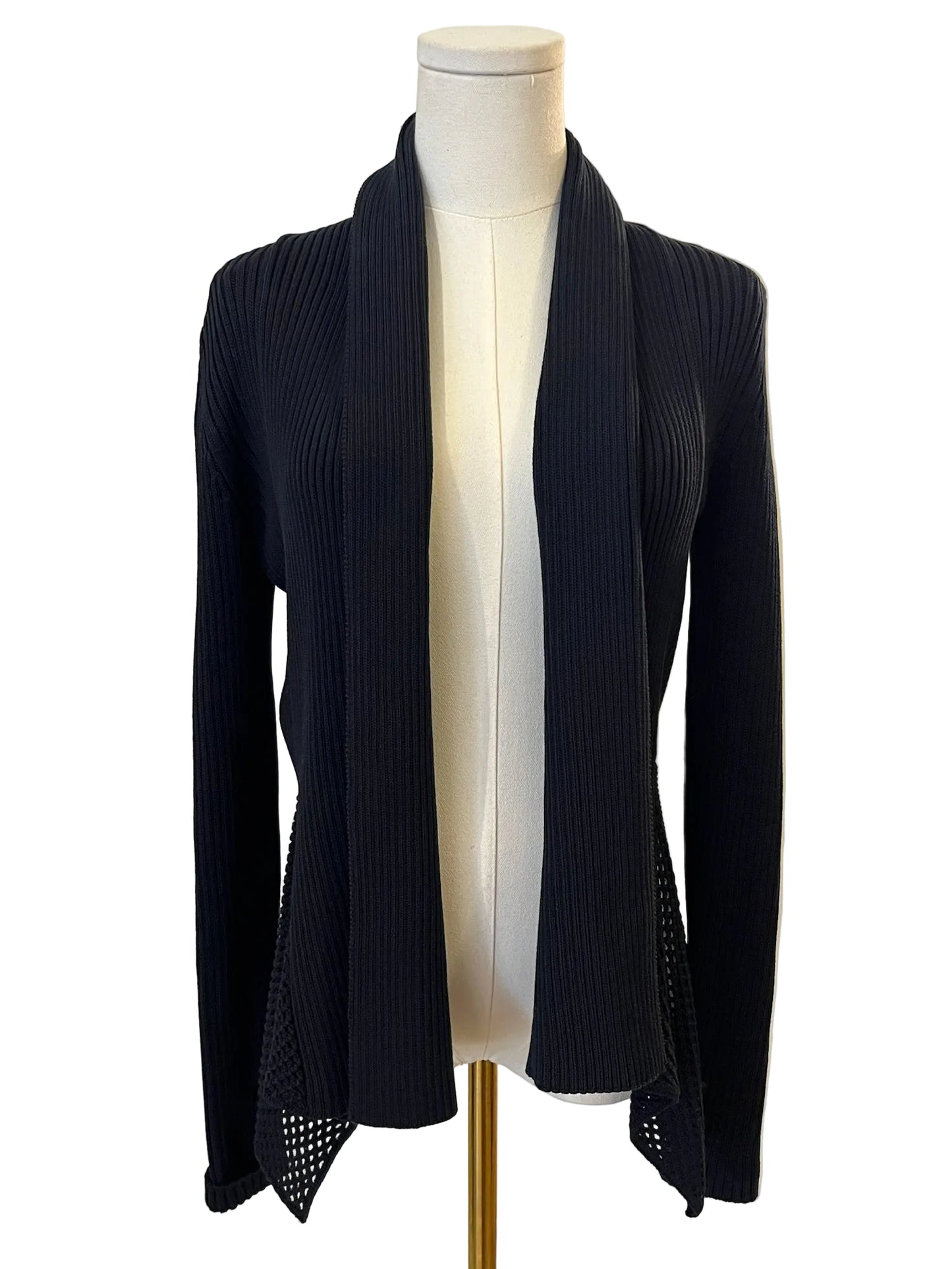 Akris Navy Open Cardigan Sweater Size S