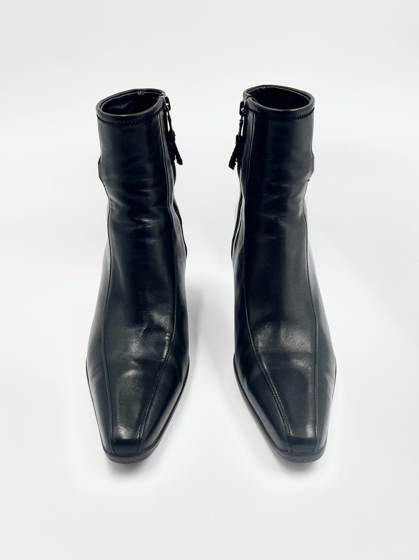 Prada Black Ankle Boots Size 39.5