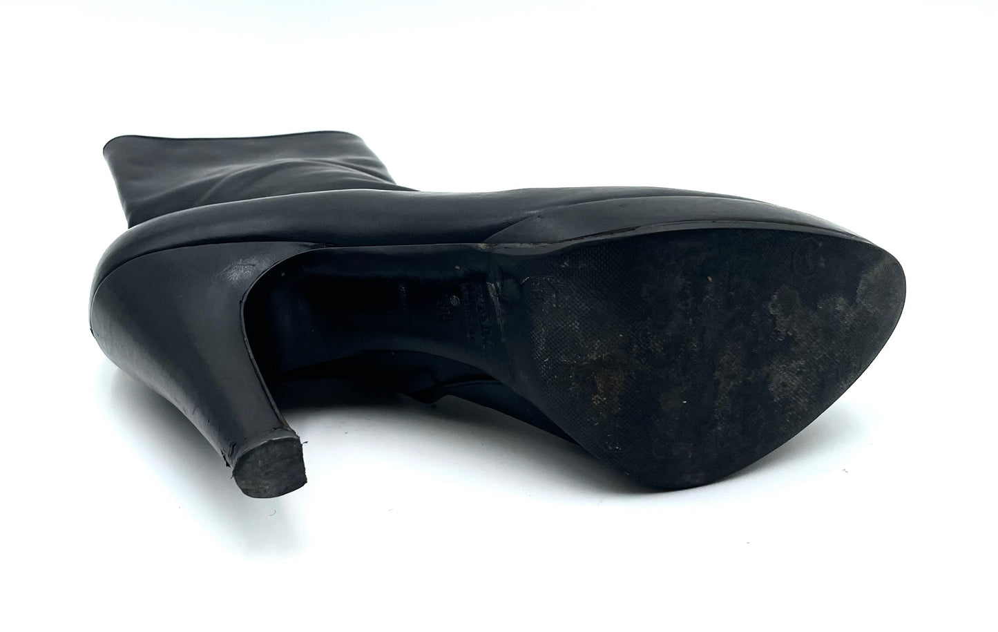 Prada Black Platform Ankle Boots Size 39