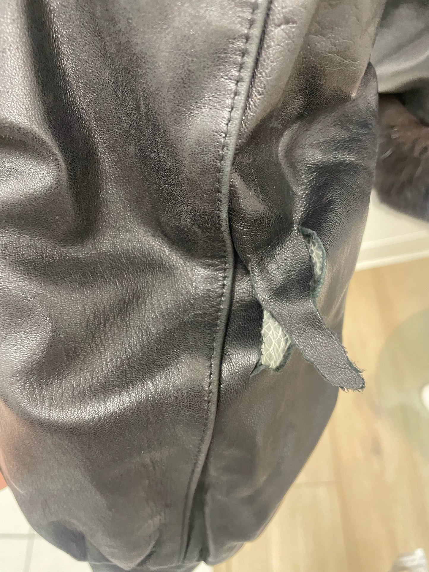 Vintage Fur & Leather Jacket Size M/L