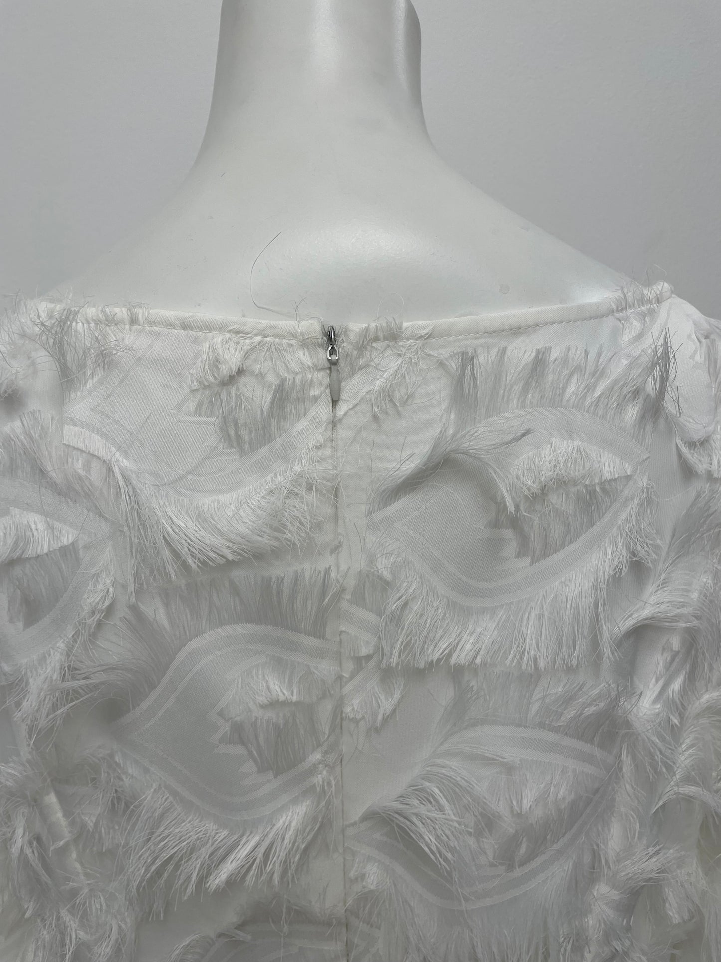 Laffaire White Ruffle Dress Size L