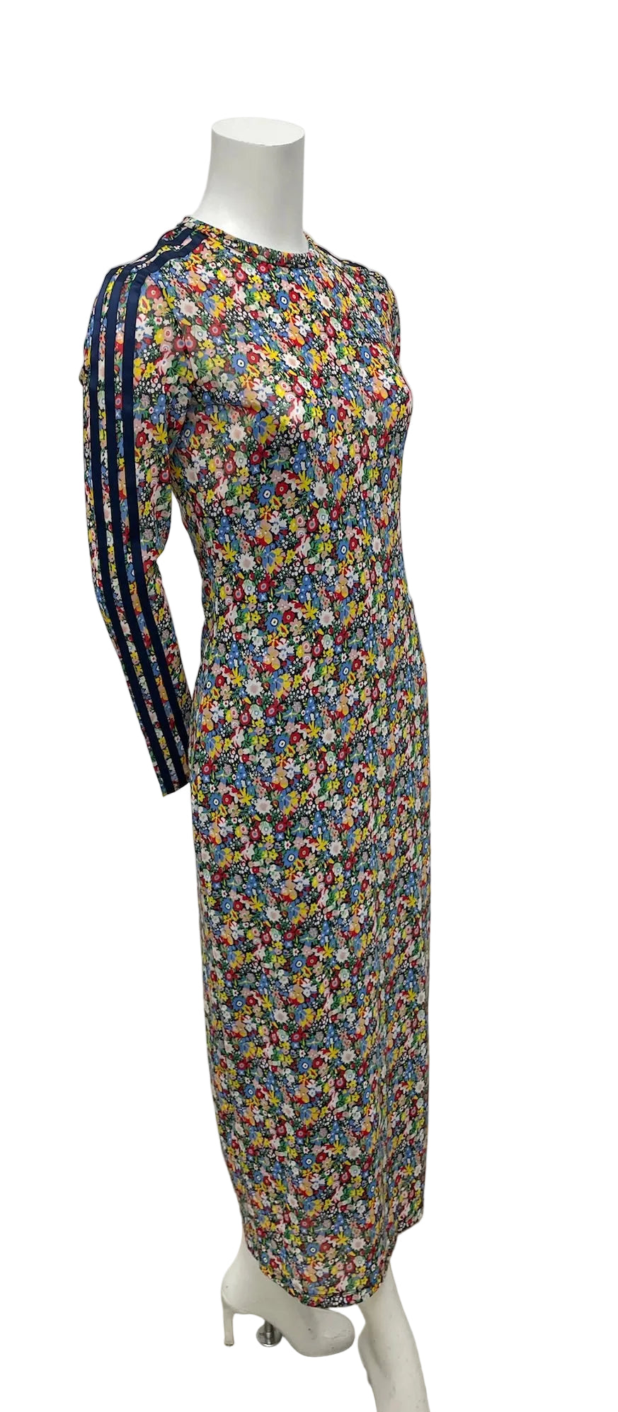 Adidas x Liberty London Long Sleeve Floral Mesh Midi Dress Fits like M
