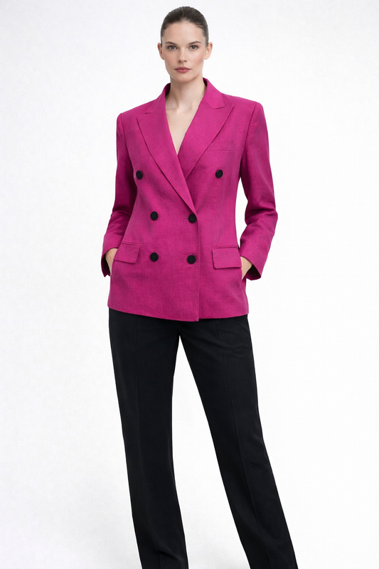Theory Pink Linen Blazer Size 4