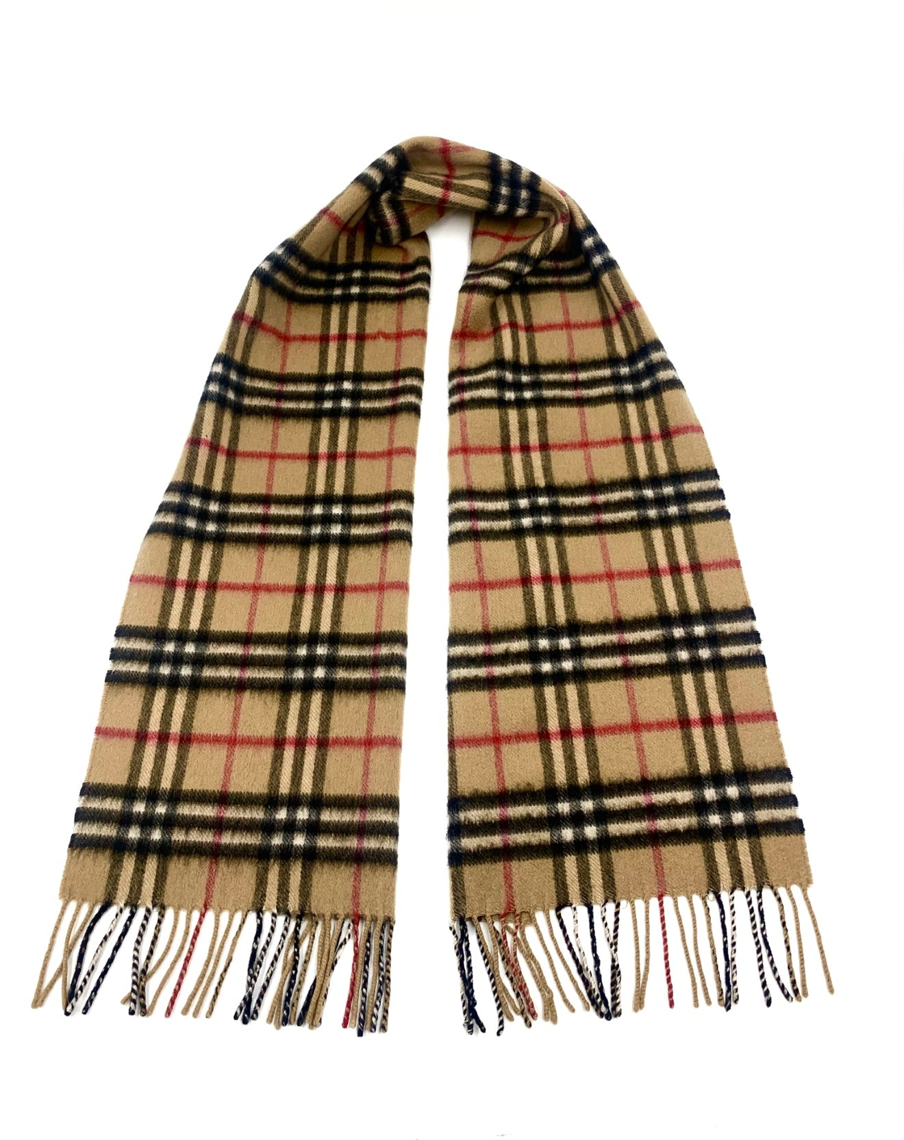 Burberry Brown Classic Check Cashmere Scarf