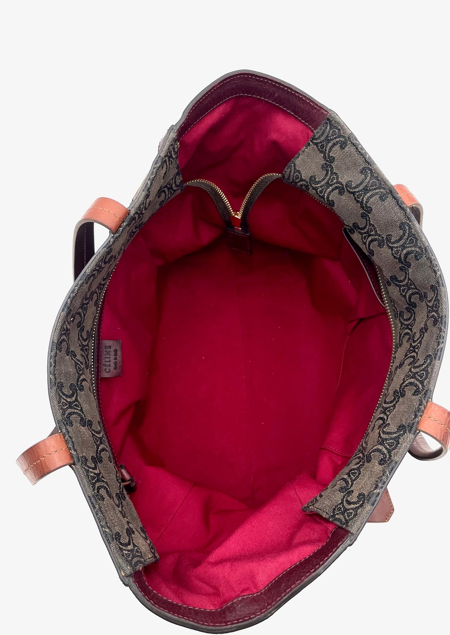 Vintage Celine Triomphe Macadam Canvas Tote