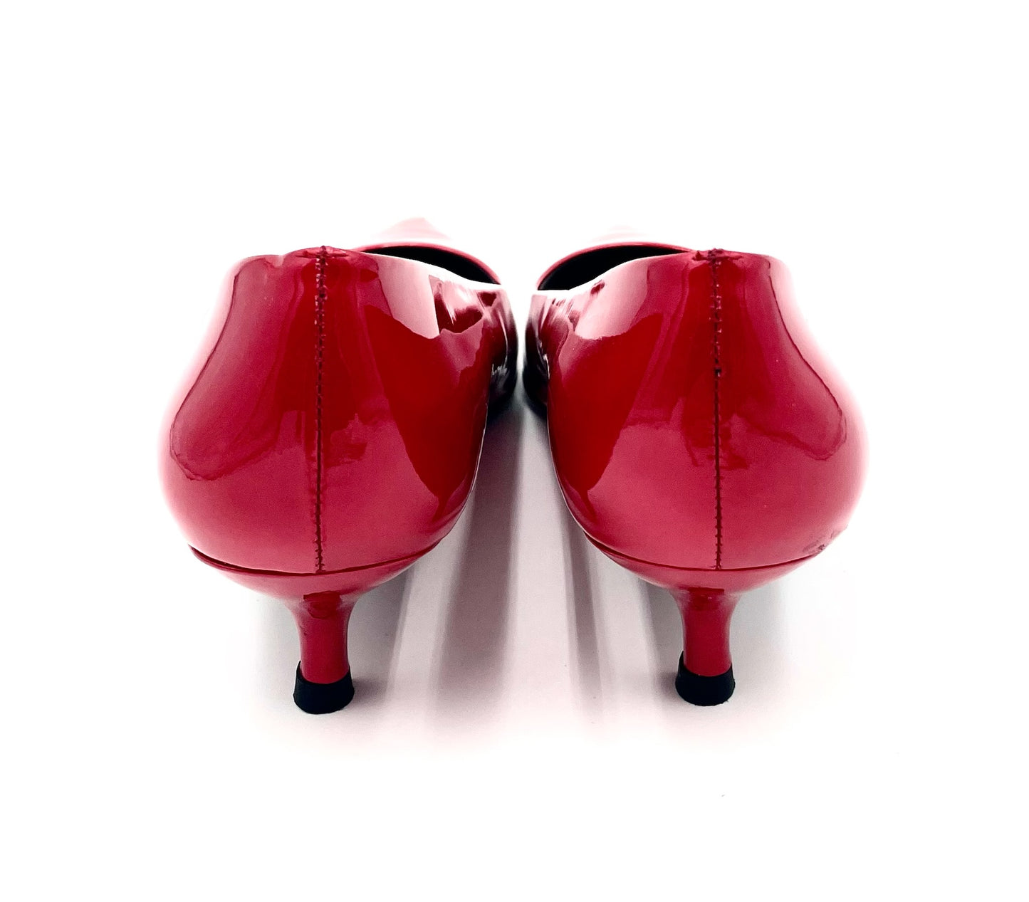 Stuart Weitzmann Red Patent Kitten Heel Pump Size 8M