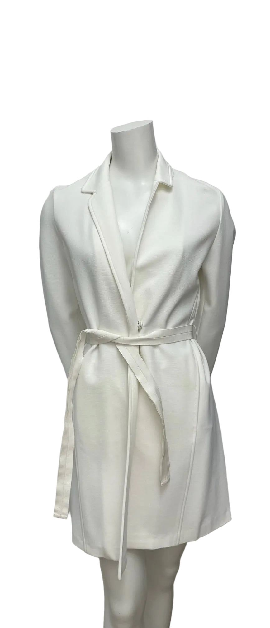 Seventy Sergion Tegon White Belted Jacket Size 40