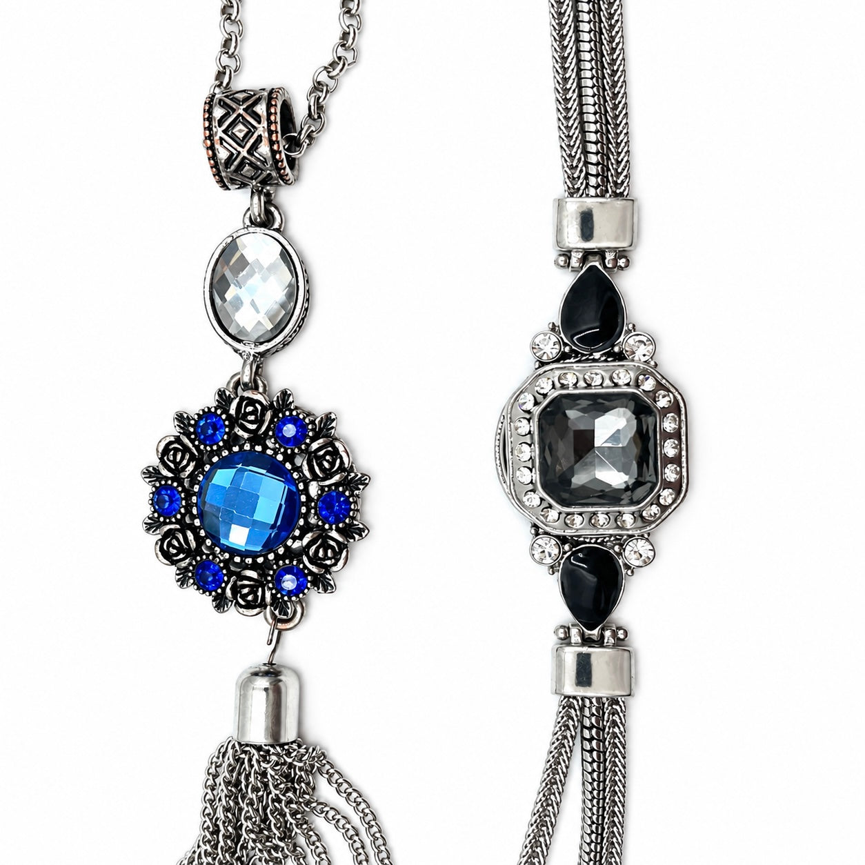Vintage Interchangeable Snap Button Necklace & Bracelet Set
