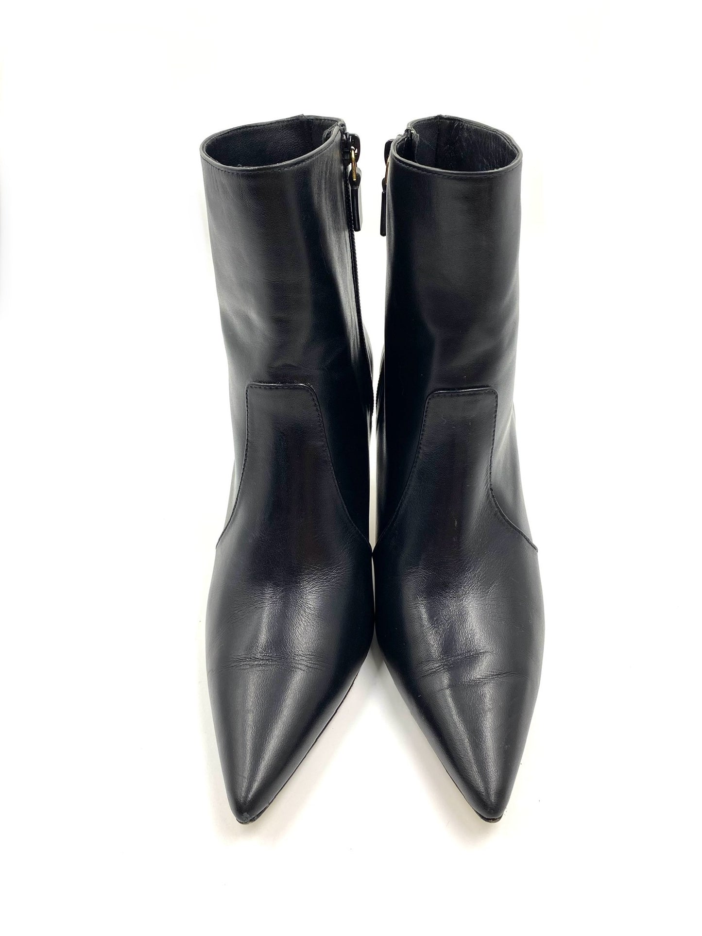 Stuart Weitzmann Black Pointed Ankle Booties Size 8.5