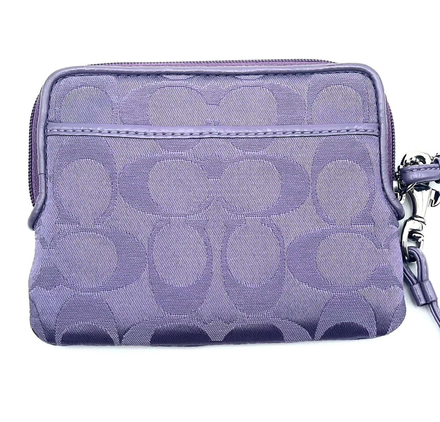 Coach Lavender Monogram Canvas Wristlet