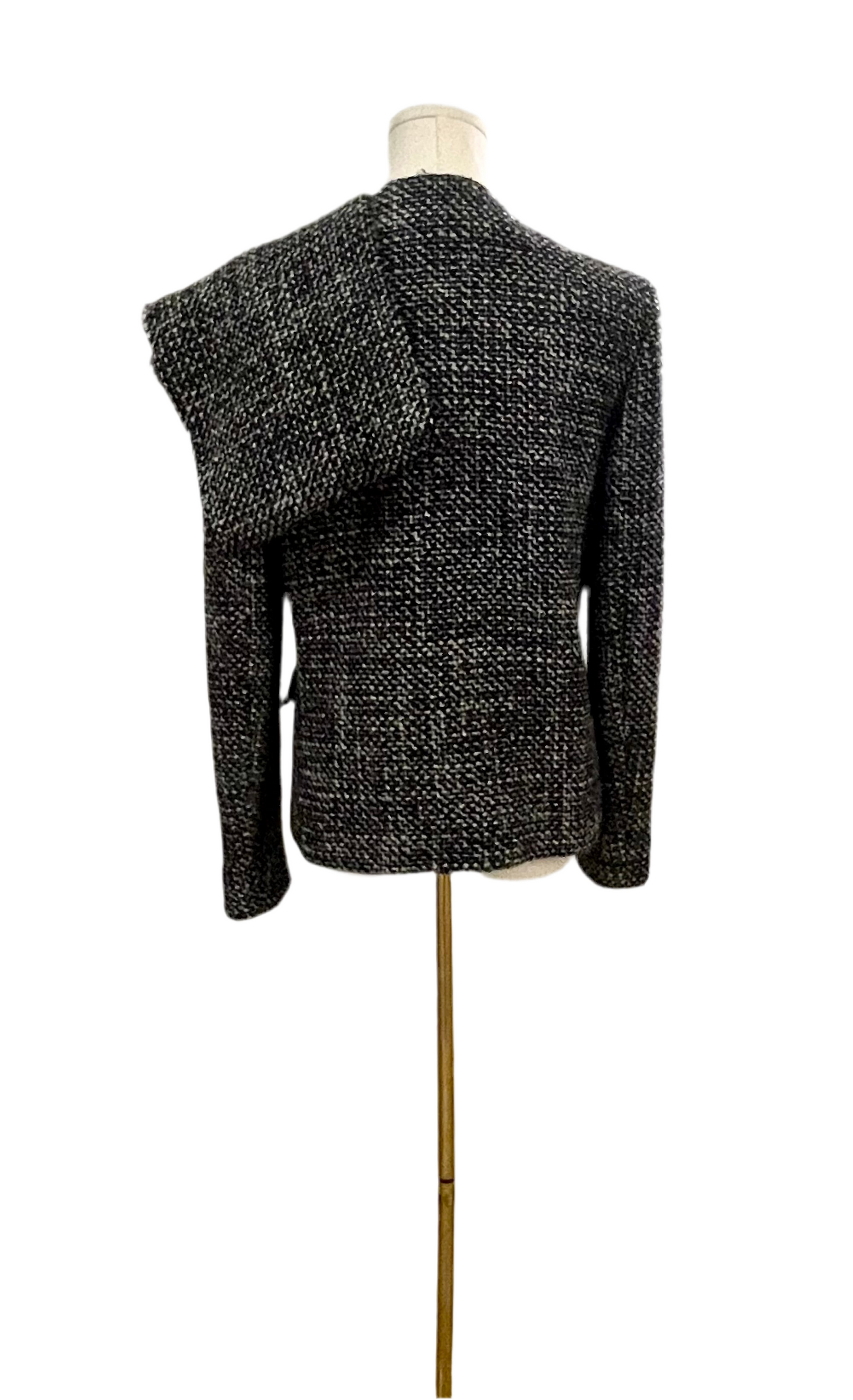 Max Mara Grey Wool Jacket & Scarf Set Size 10