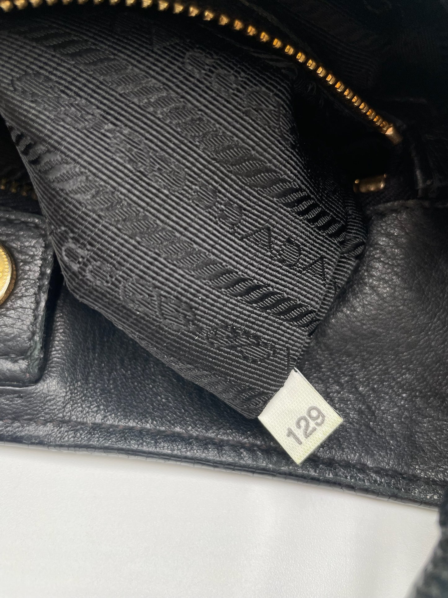 Prada Black Leather Vitello Daino Zip Hobo Bag