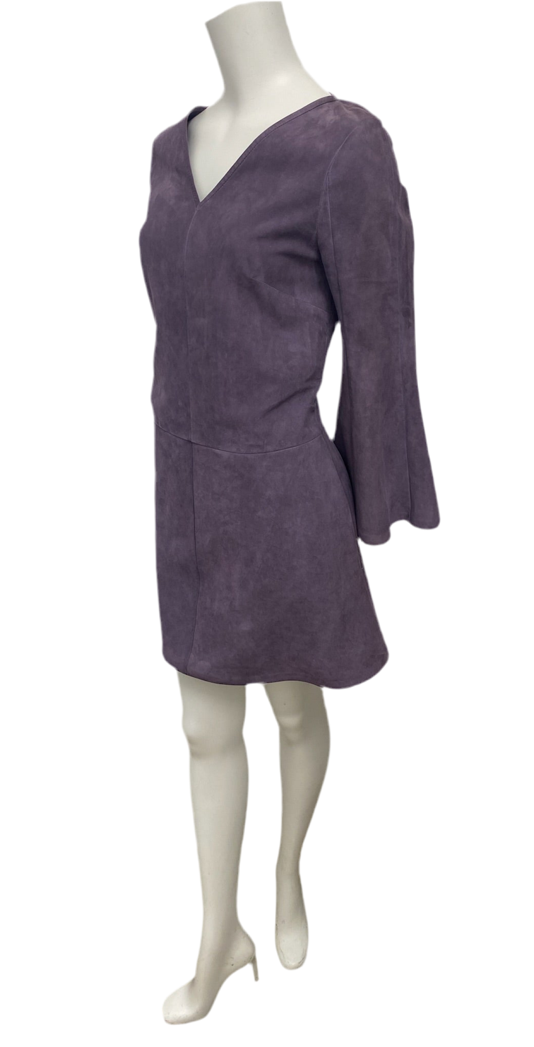 Valentino Lilac Suede Leather Dress Size 42