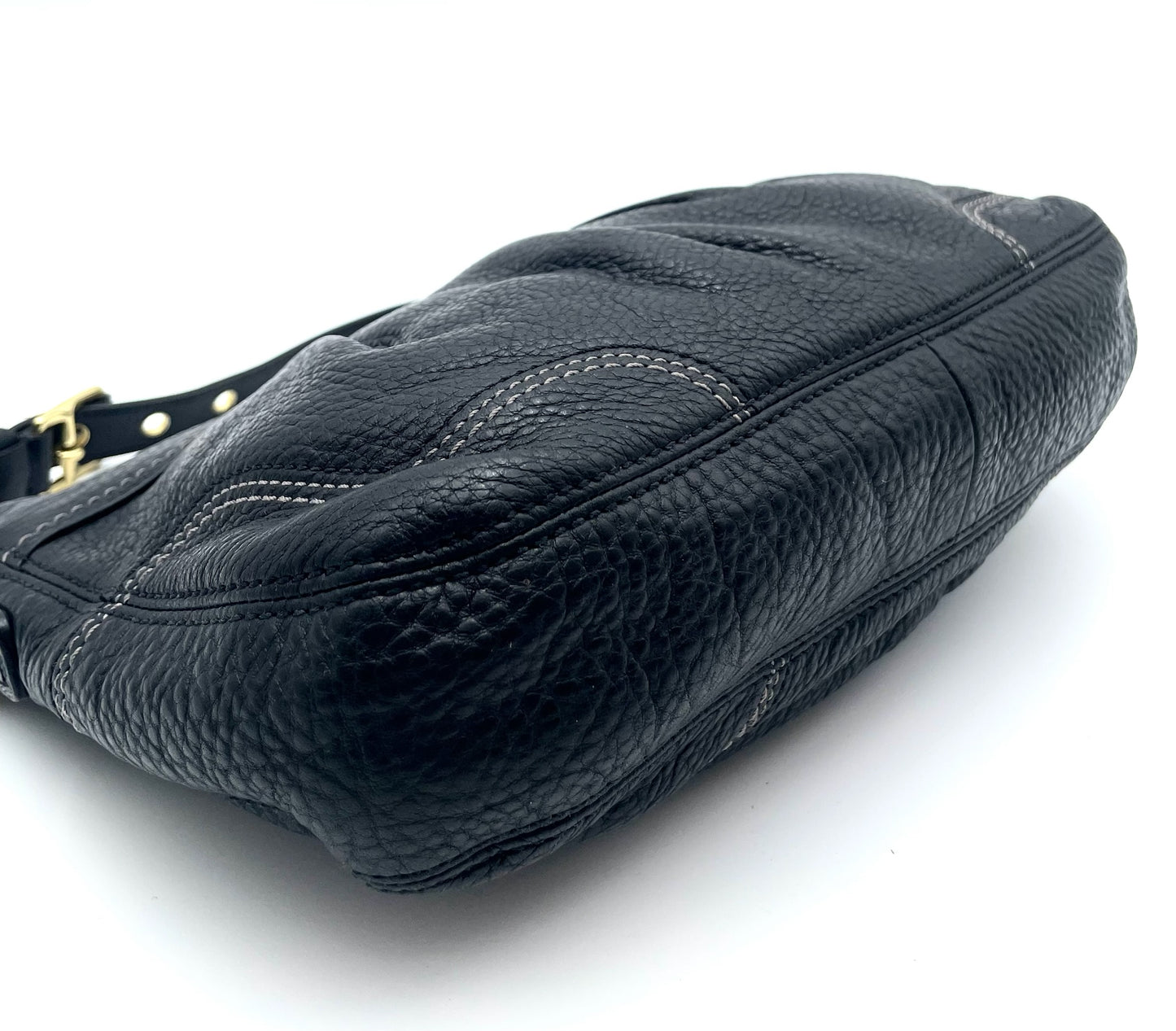 Coach Black Leather Hampton Hobo Bag