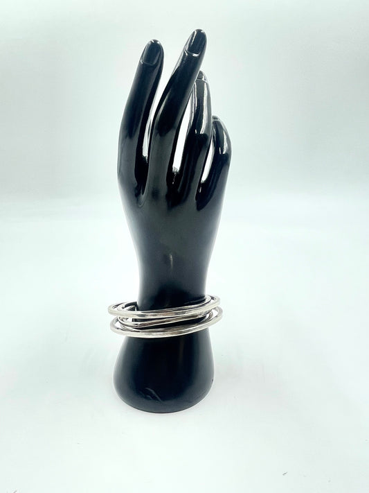 Sterling Silver Coach Bangle