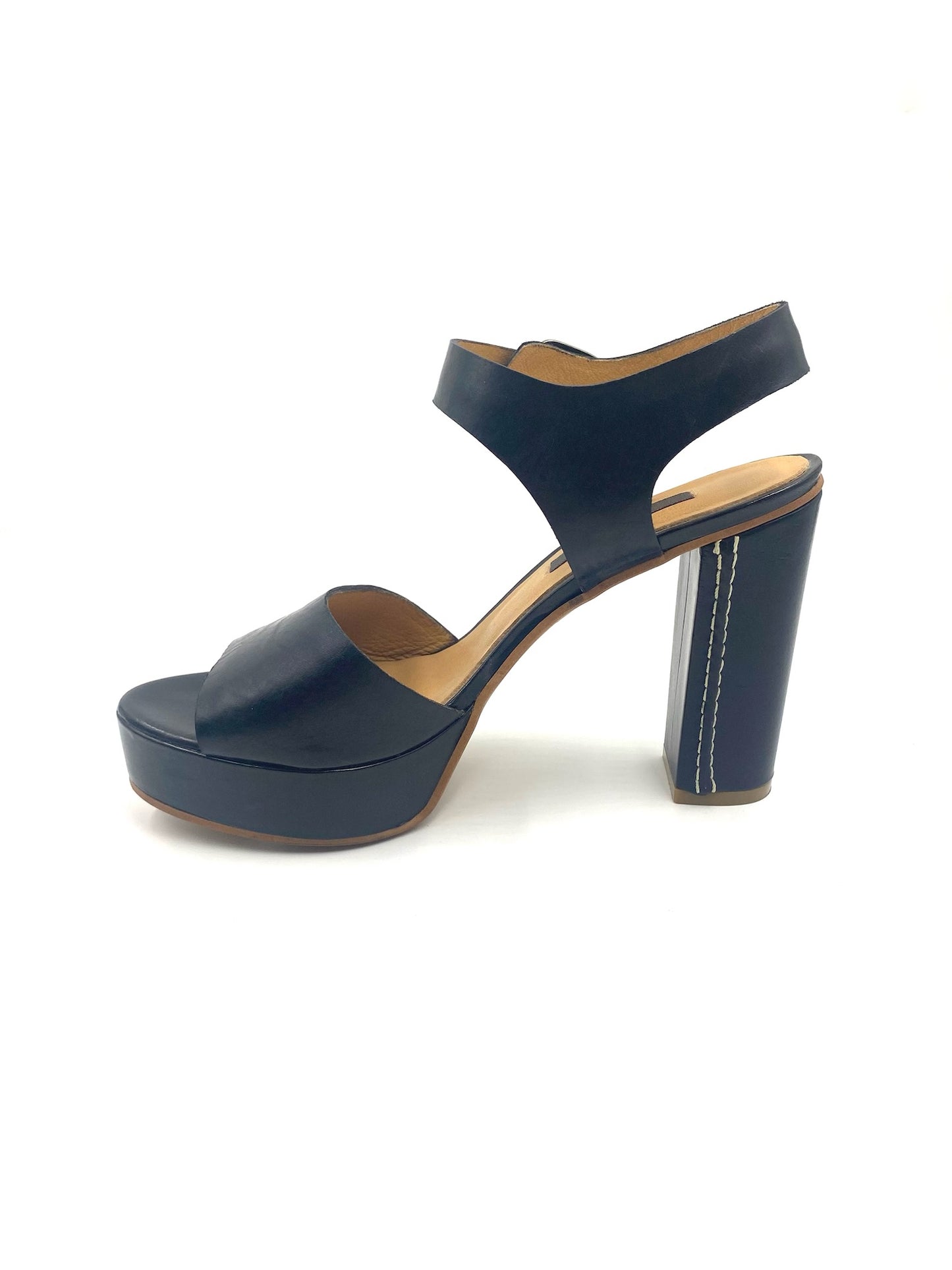 Zinda Black Platform Heels Size 38