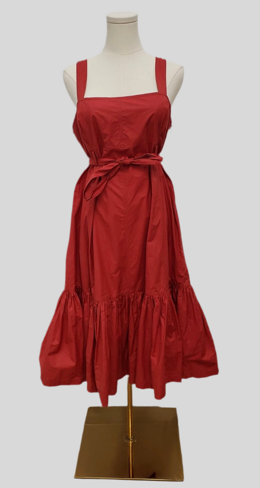 Max Mara Red Bubble Hem Dress Size 12