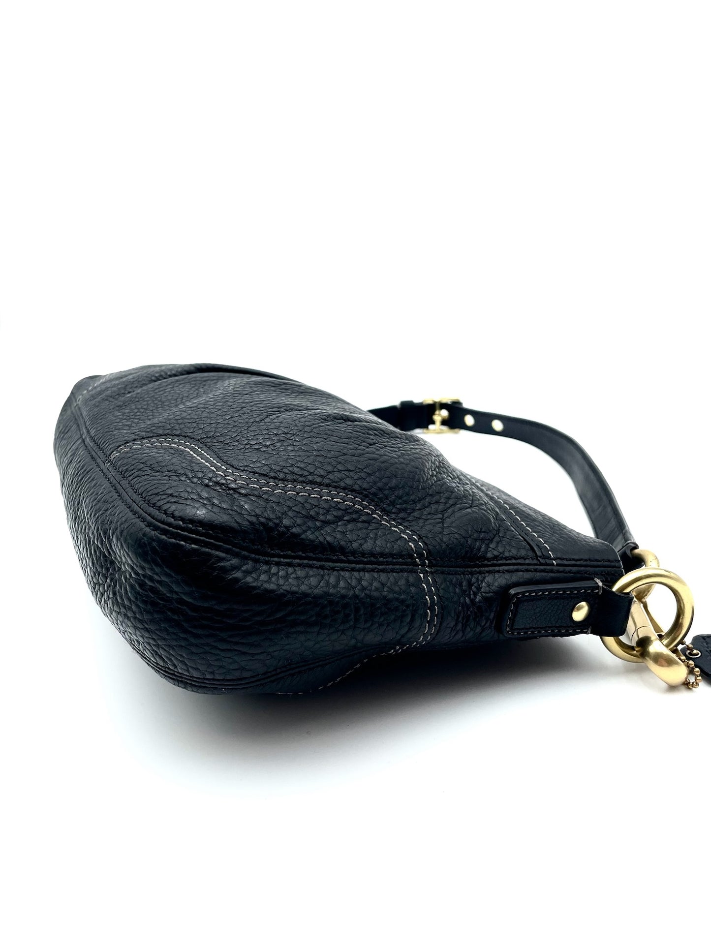 Coach Black Leather Hampton Hobo Bag