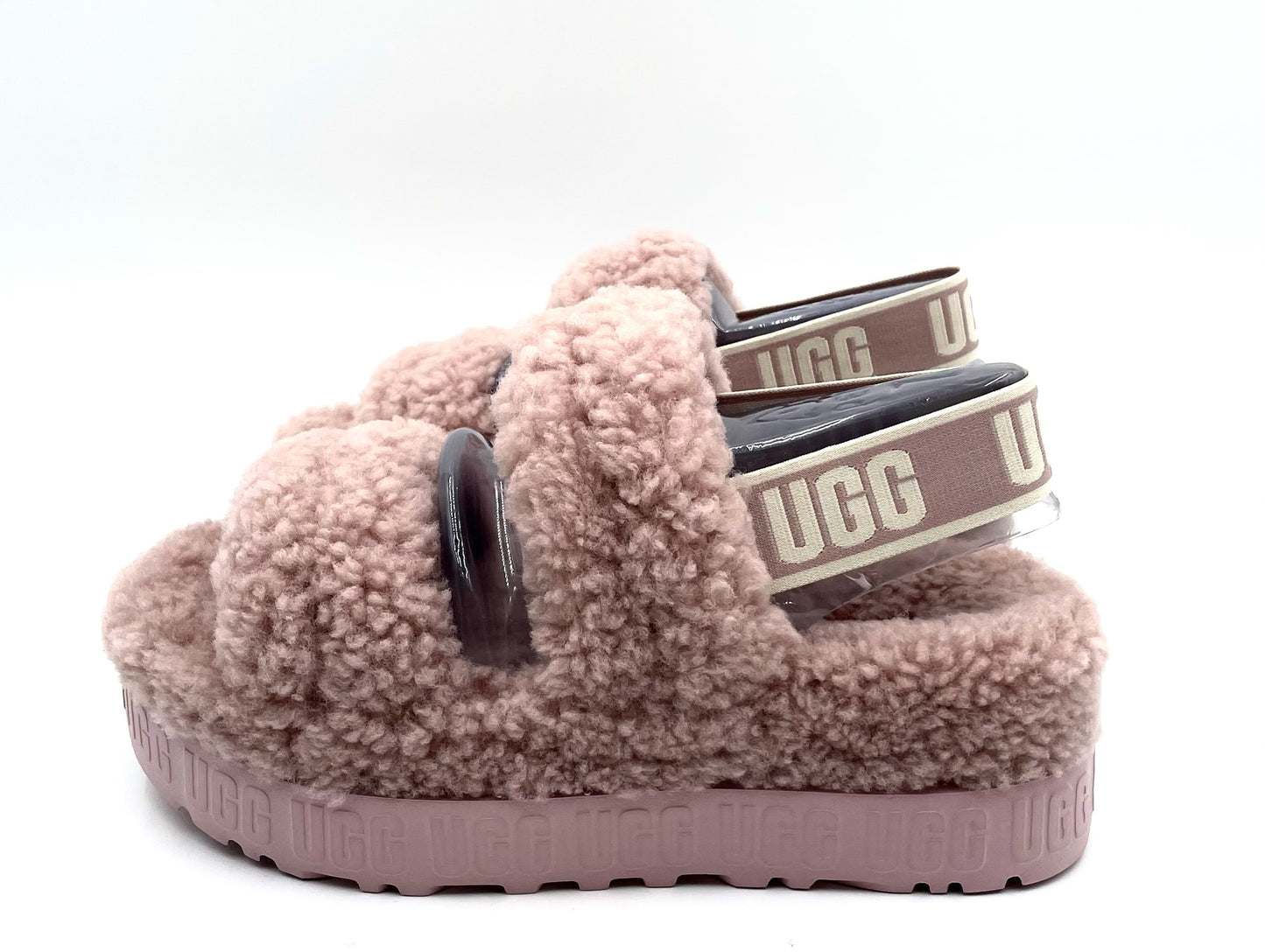 Brand New Ugg Pink Taupe Fluffita Sandals Size 7