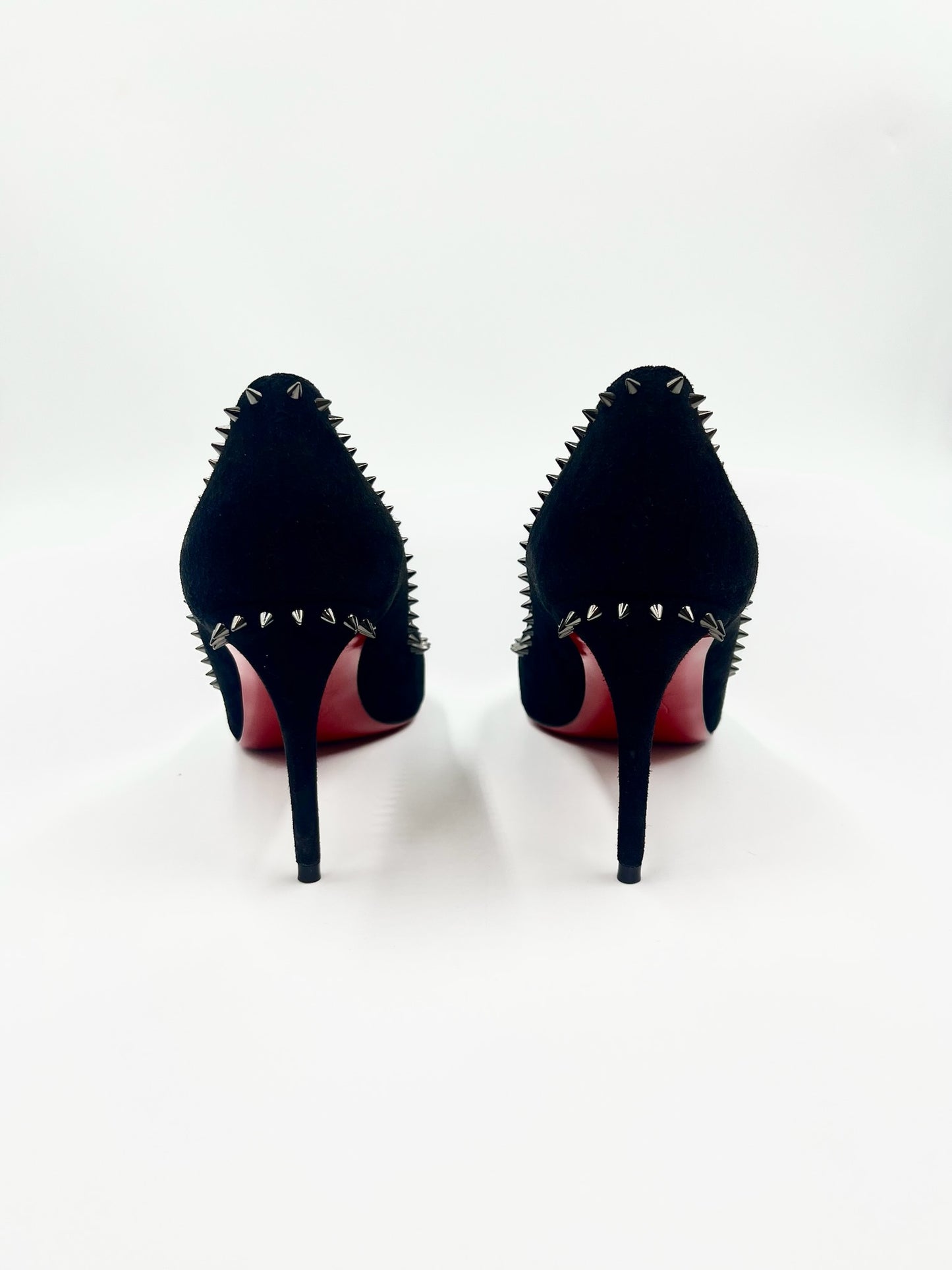 Christian Louboutin Black Anjalina Velour Pumps Size 37.5