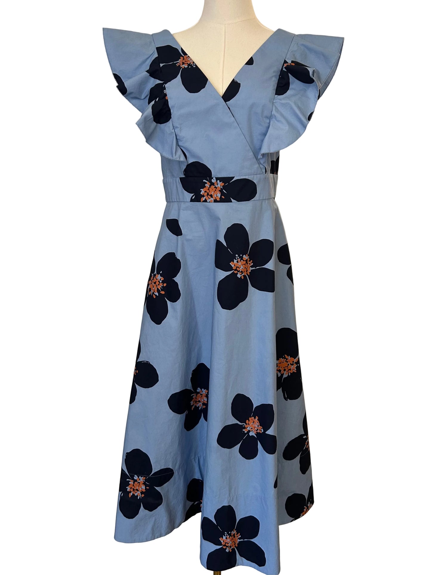 Kate Spade Blue Floral Dress Size 6