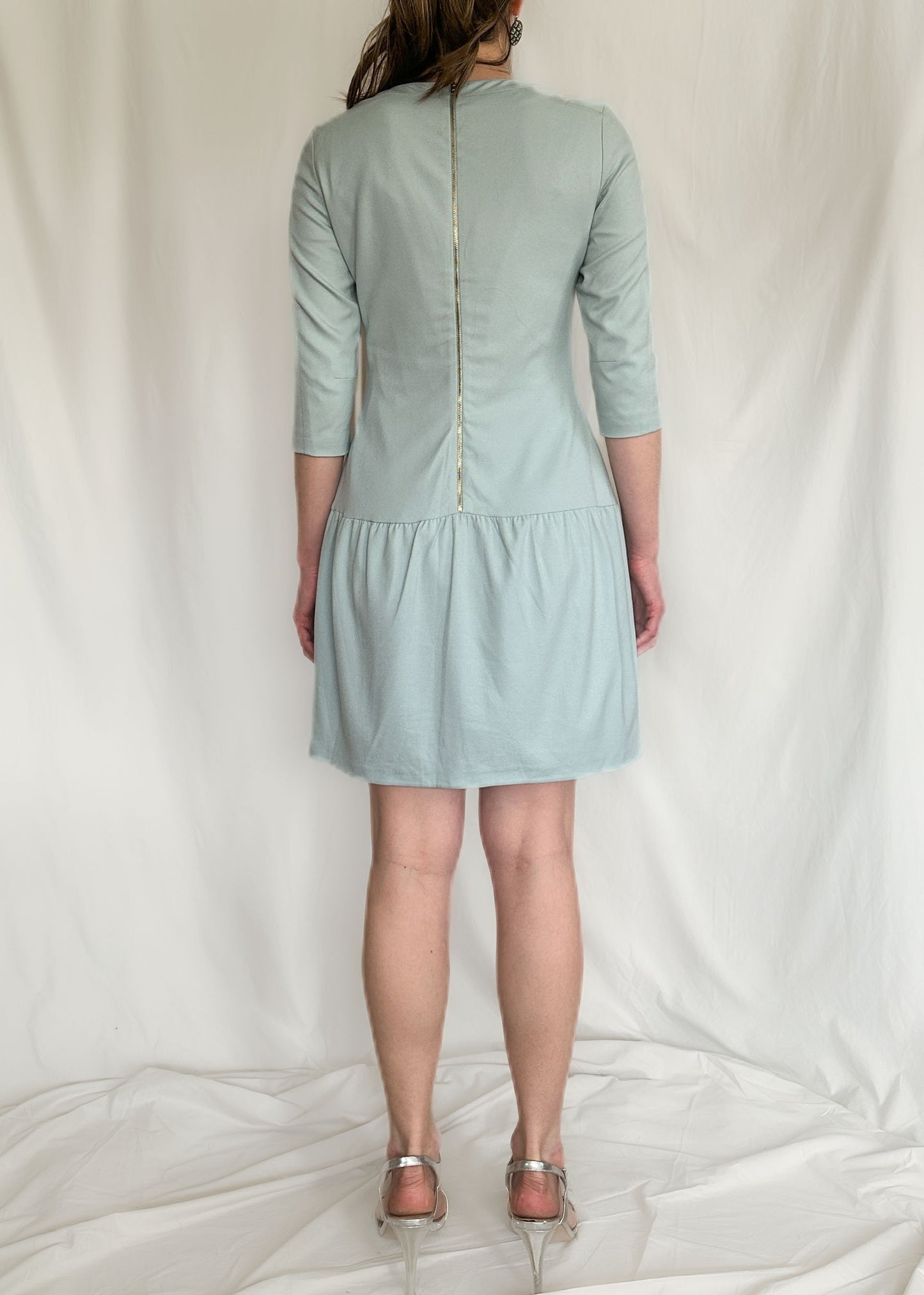 Ted Baker Mint Green Drop Waist Dress Size 2 ( US 6)