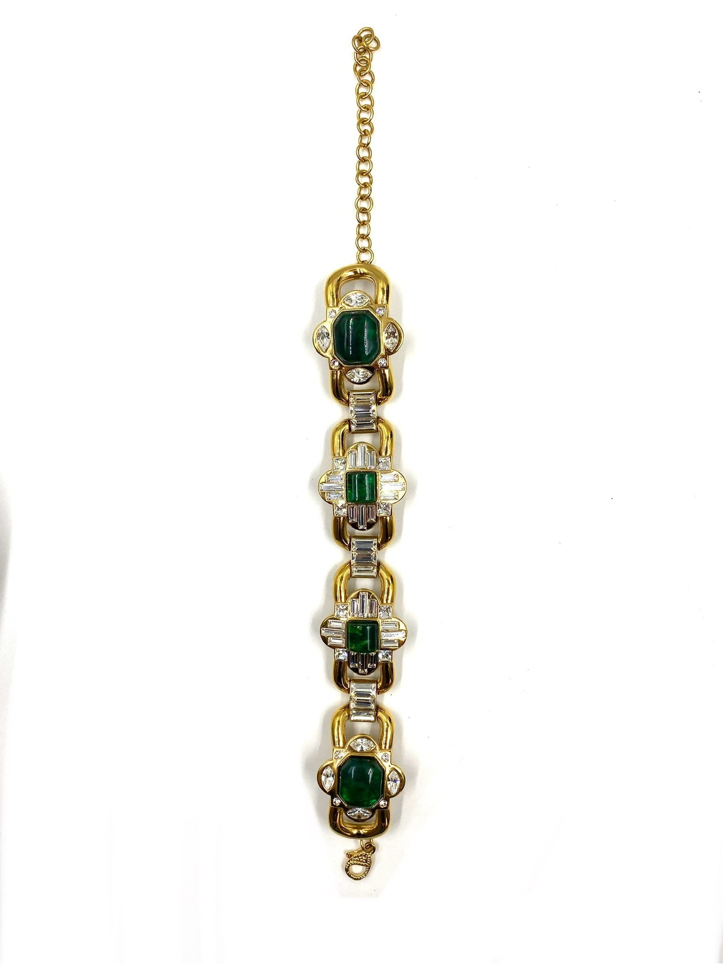 18ct Yellow Gold-Plated Brass, Crystal And Cabochon Choker Necklace
