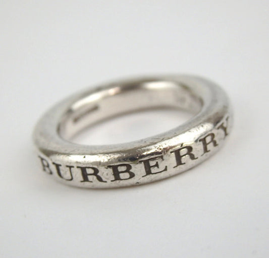 Burberry Sterling Silver Ring Size 5