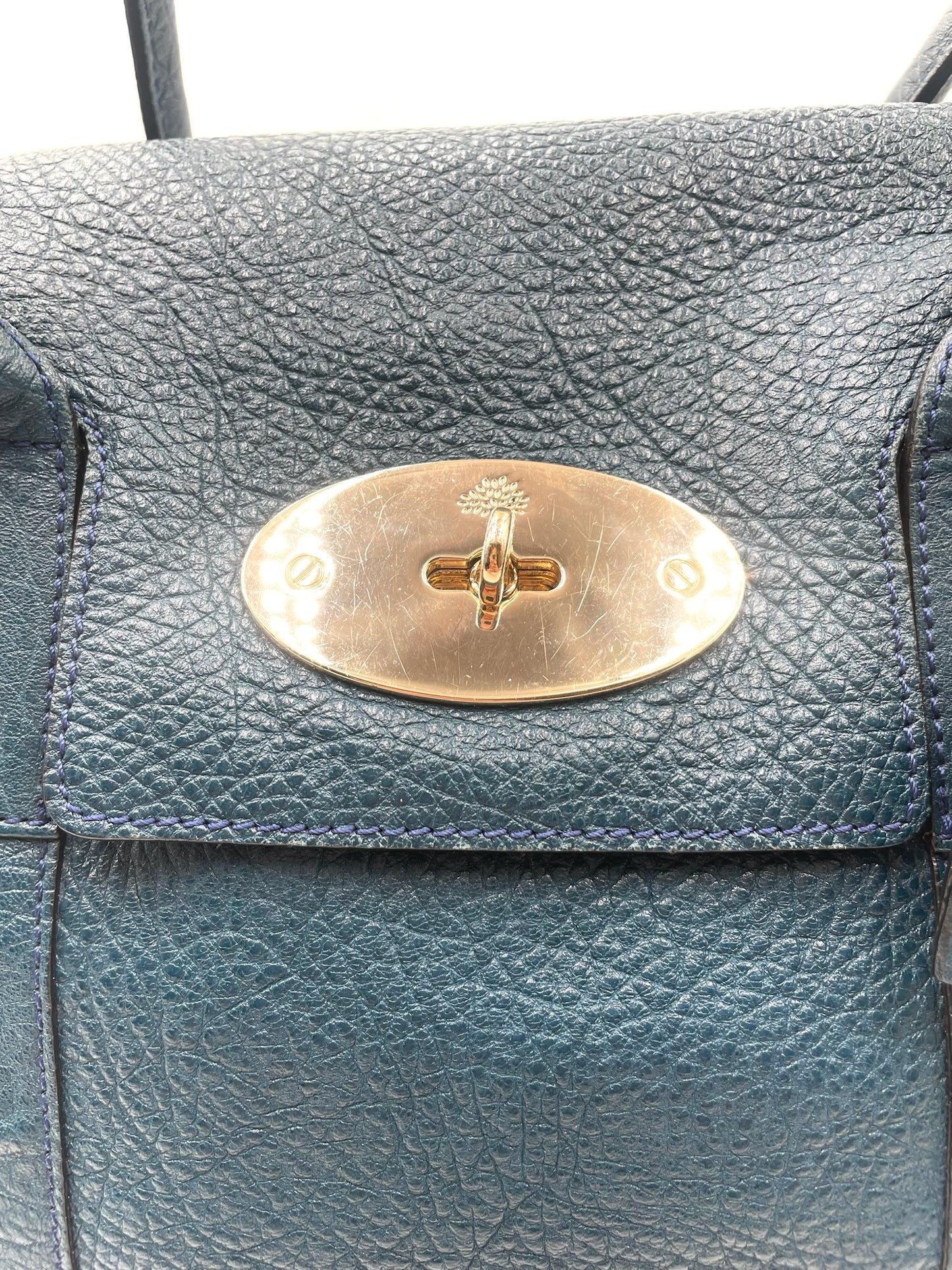 Mulberry Teal Bayswater Leather Shoulder Bag