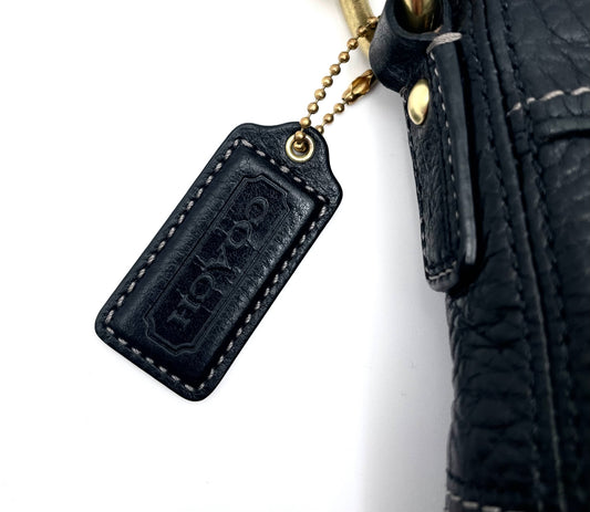 Coach Black Leather Hampton Hobo Bag