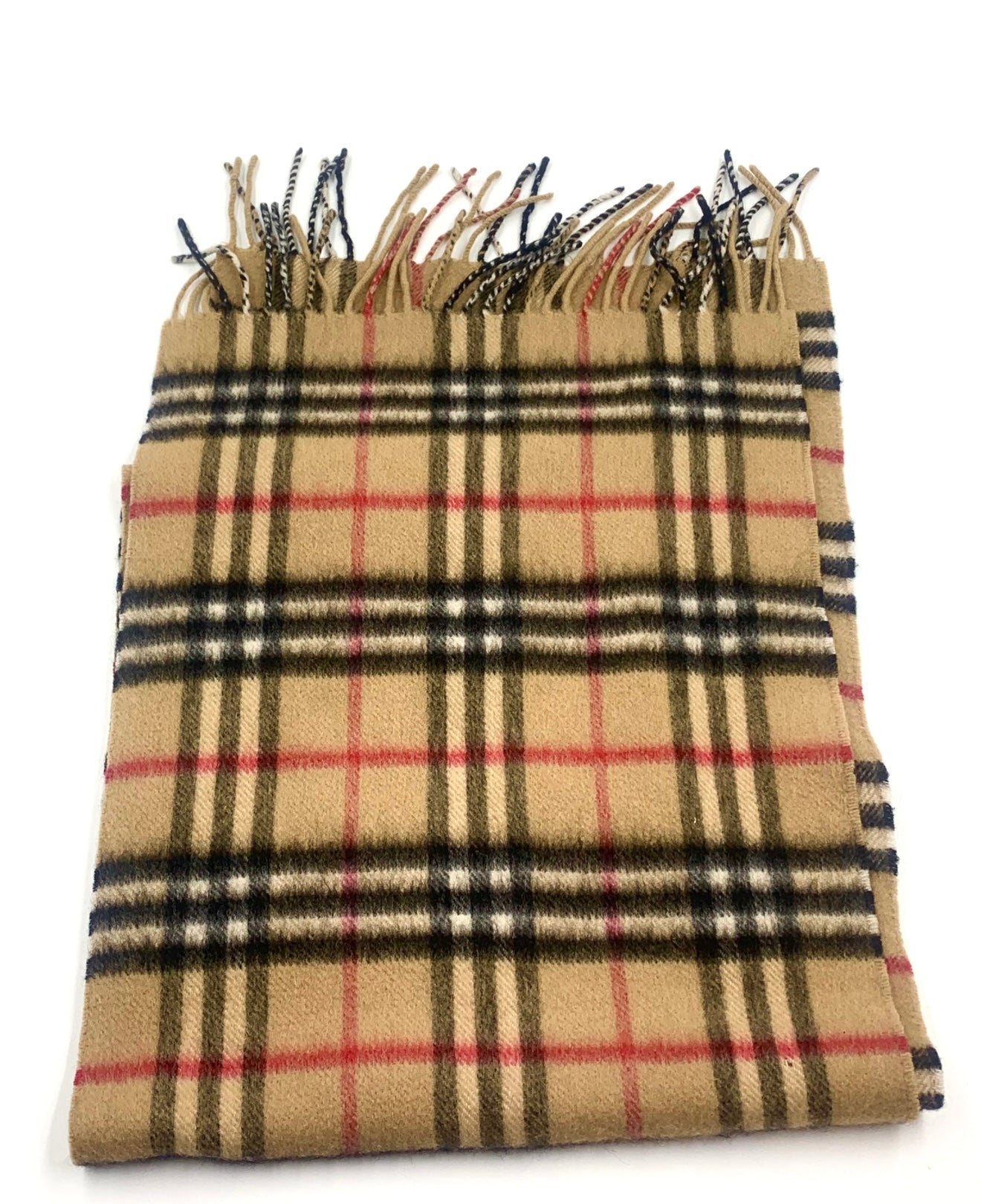 Burberry Brown Classic Check Cashmere Scarf
