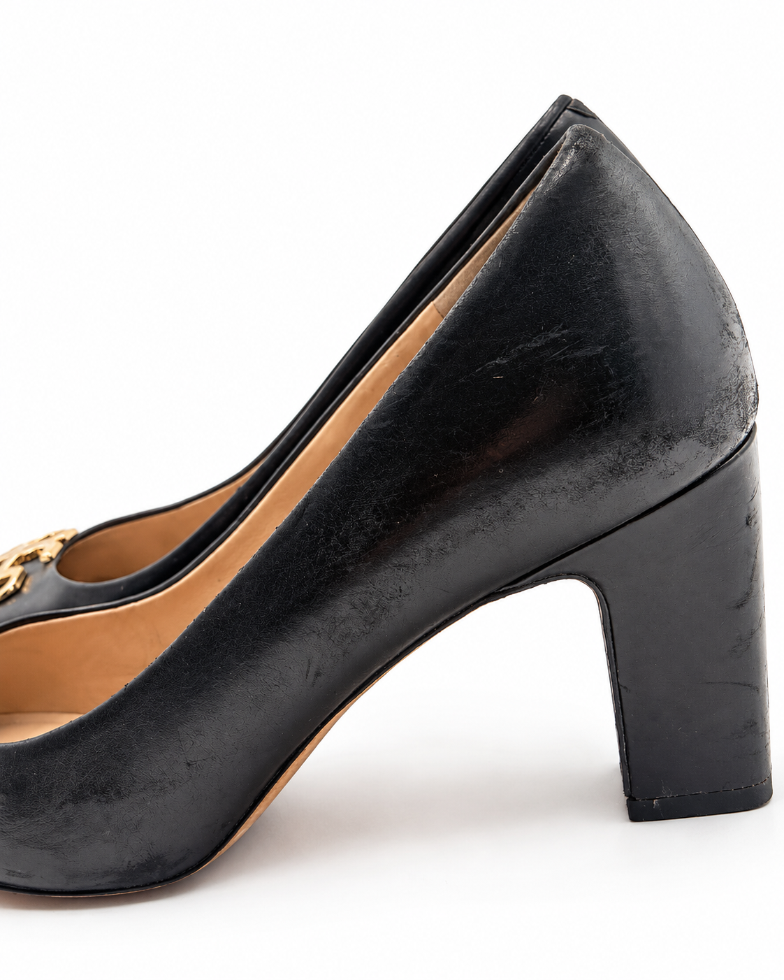 Tory Burch Black Janey Round Toe Pump Size 9M